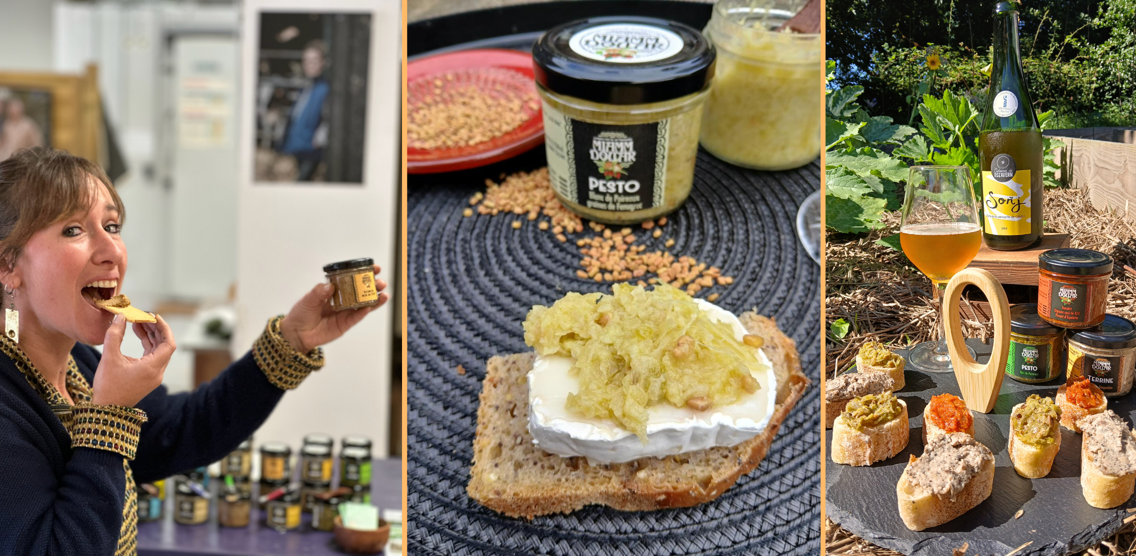 Design sans titre(41) Présentation du stand de la gamme des tartinables 100% végétal de la conserverie artisanale Miamm-Douar